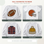 Cozy Autumn embroidery bundle on apparel projects