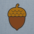 Autumn Acorn machine embroidery design stitch preview