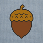 Autumn Acorn machine embroidery design stitch preview