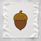 Autumn Acorn machine embroidery design on tea towel