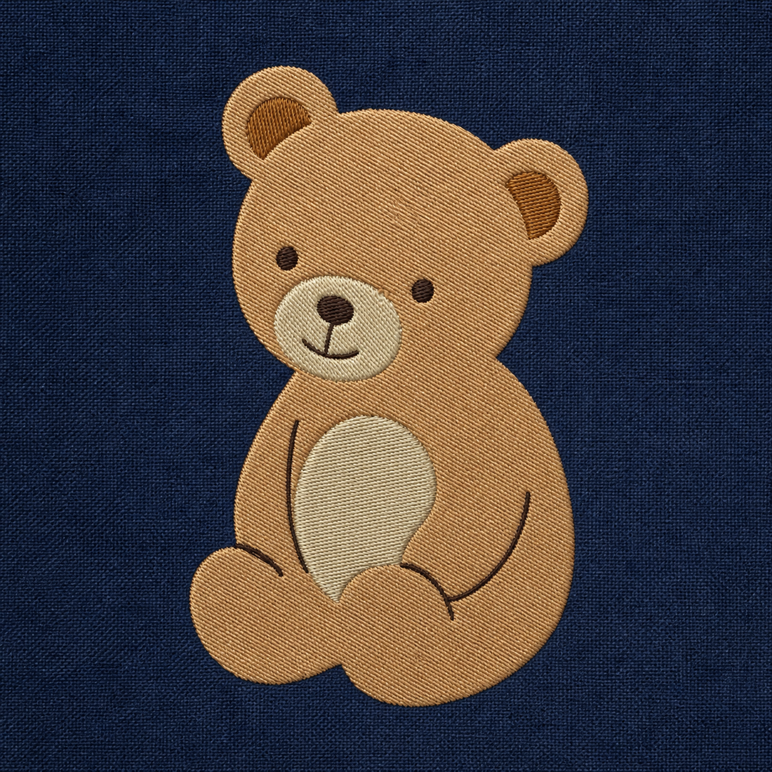 Meadow Baby Bear machine embroidery design stitch preview