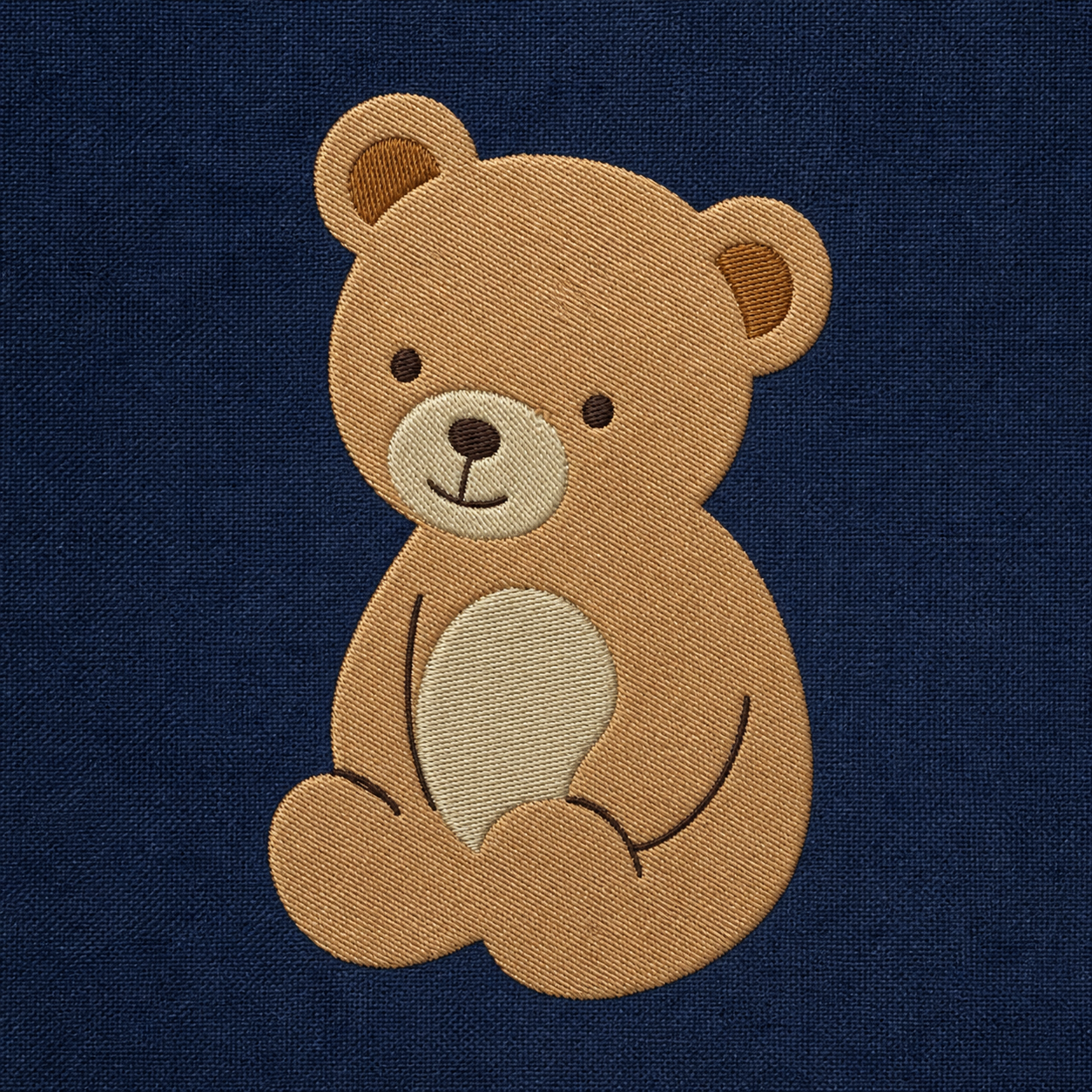 Meadow Baby Bear machine embroidery design stitch preview