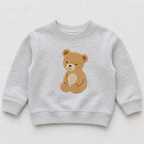 Meadow Baby Bear machine embroidery design on sweatshirt