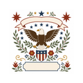 1776-2026 Liberty Sampler clean white artwork preview by Calico & Clove