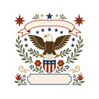 1776-2026 Liberty Sampler clean white artwork preview by Calico & Clove