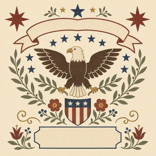 1776-2026 Liberty Sampler cross stitch pattern preview by Calico & Clove