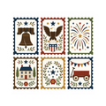 America 250 Postage Stamp Set clean white artwork preview by Calico & Clove