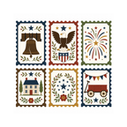America 250 Postage Stamp Set clean white artwork preview by Calico & Clove
