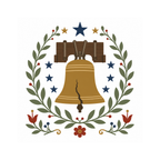 Liberty Bell Wreath clean white artwork preview by Calico & Clove