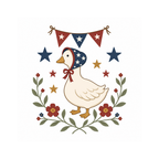 Star-Spangled Goose Mini clean white artwork preview by Calico & Clove