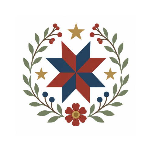 Free 250 Star Mini Pattern clean white artwork preview by Calico & Clove