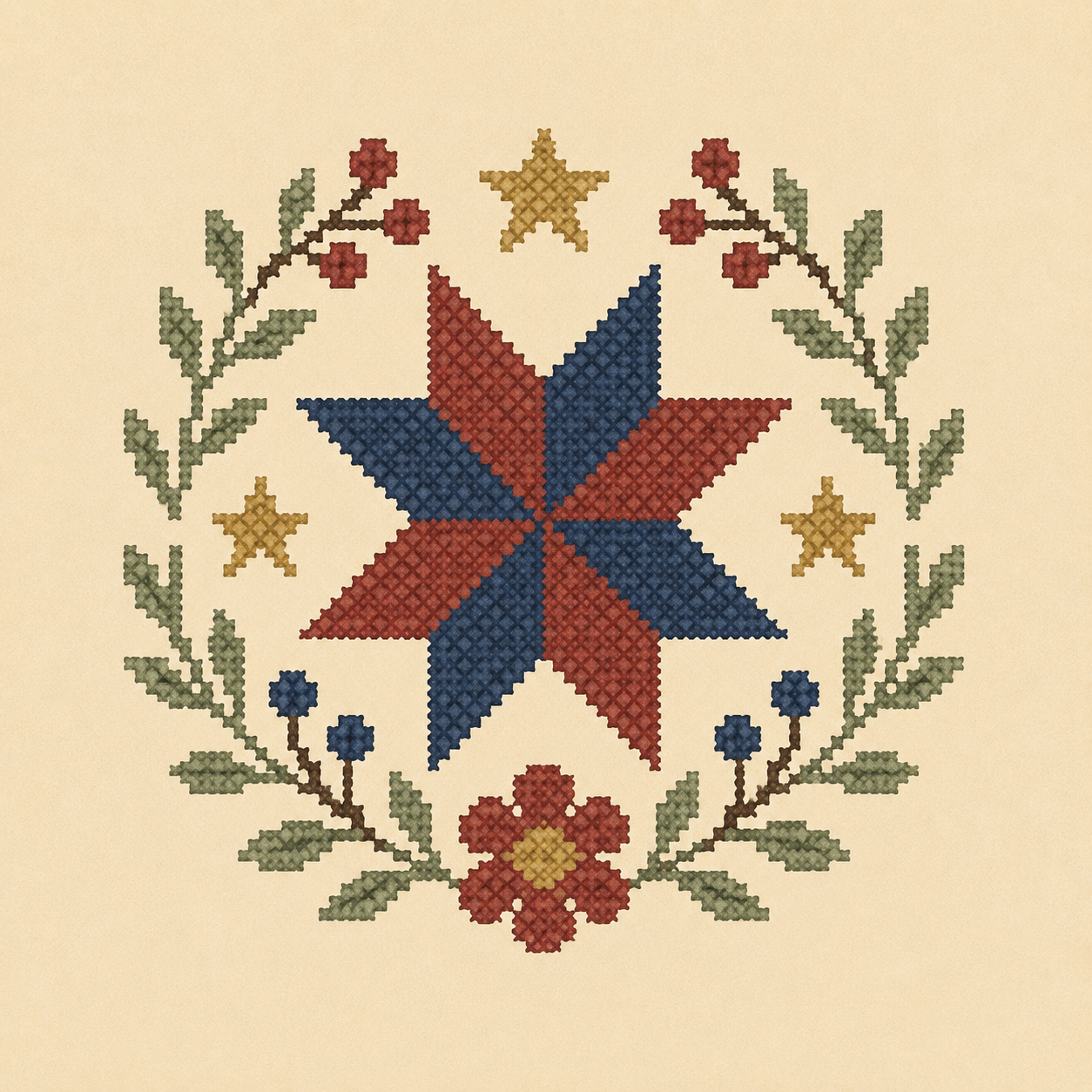 Free 250 Star Mini Cross Stitch Pattern PDF, Instant Download, DMC Chart
