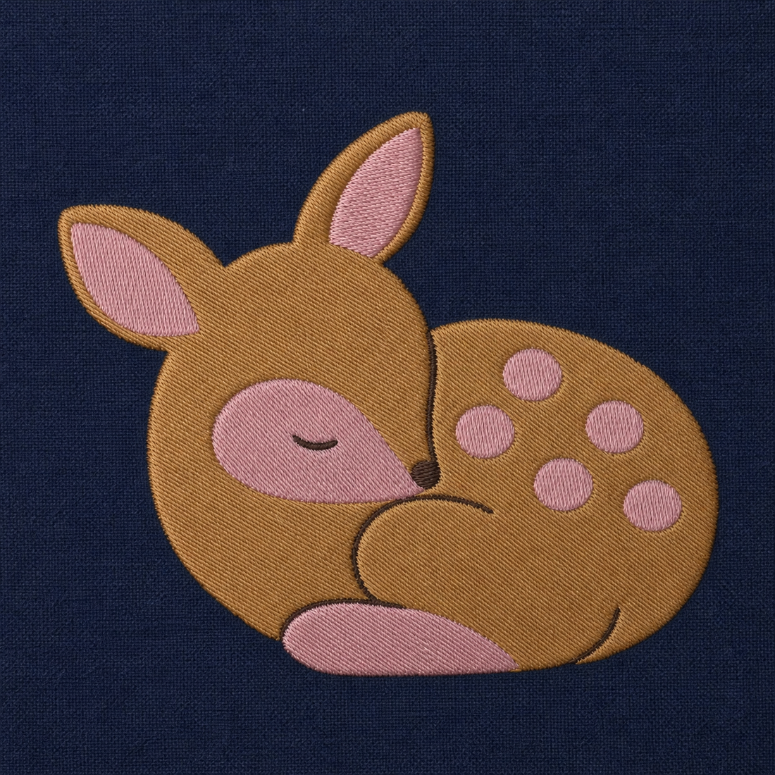Meadow Baby Deer machine embroidery design stitch preview