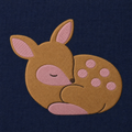Meadow Baby Deer machine embroidery design stitch preview