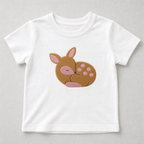 Meadow Baby Deer machine embroidery design on t-shirt
