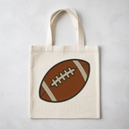 Autumn Football machine embroidery design on tote bag