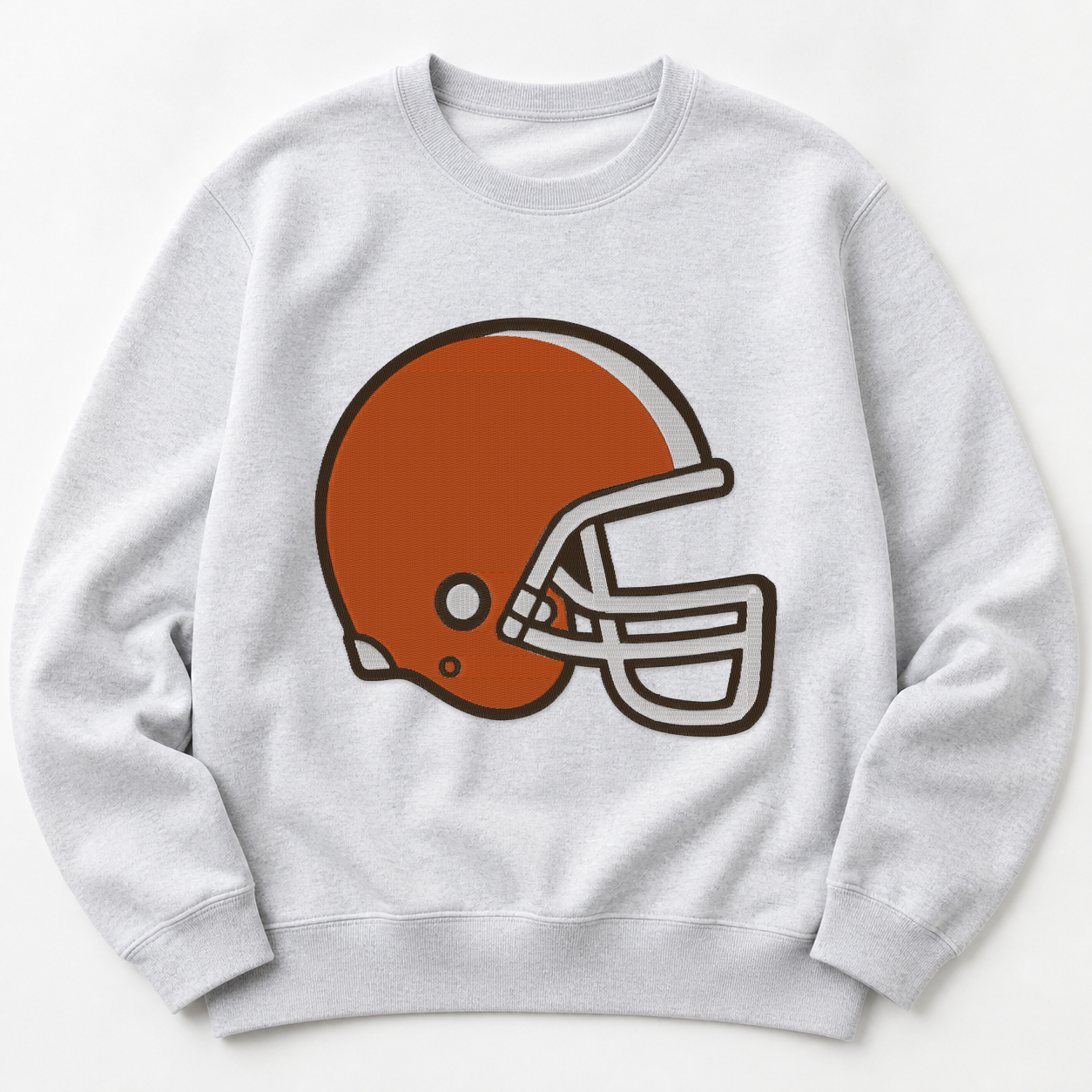 Autumn Football Helmet machine embroidery design on sweatshirt