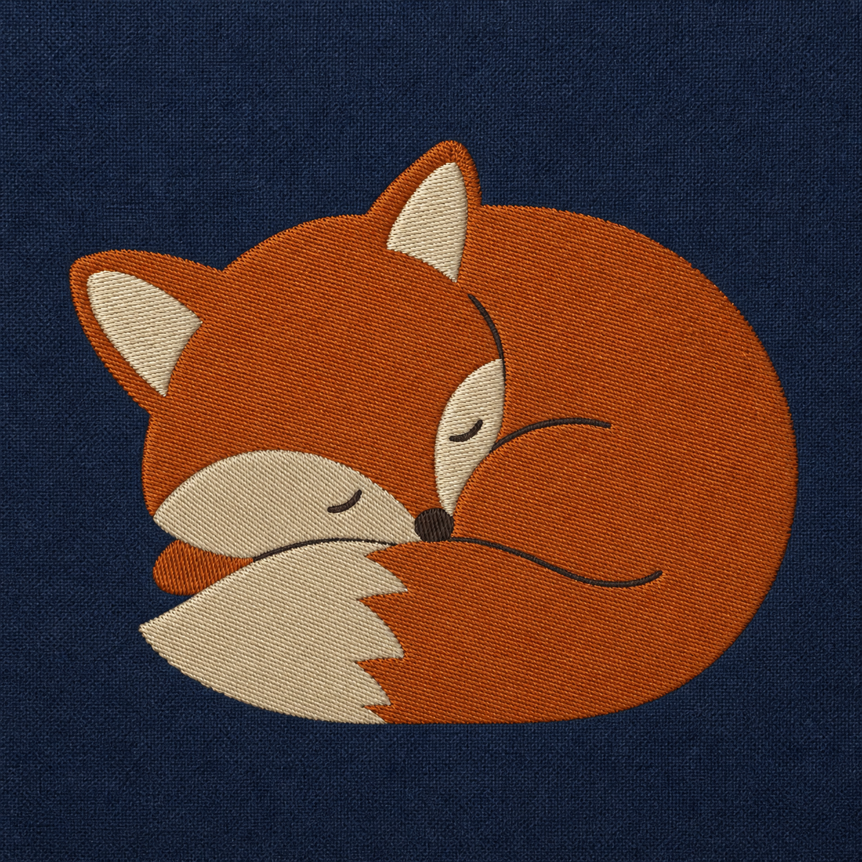 Meadow Baby Fox machine embroidery design stitch preview