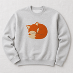 Meadow Baby Fox machine embroidery design on sweatshirt