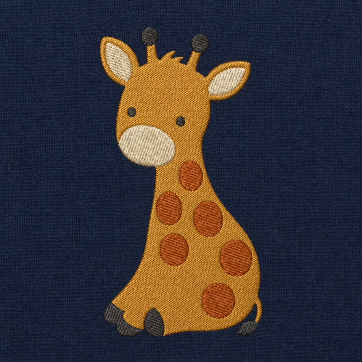 Meadow Baby Giraffe machine embroidery design stitch preview