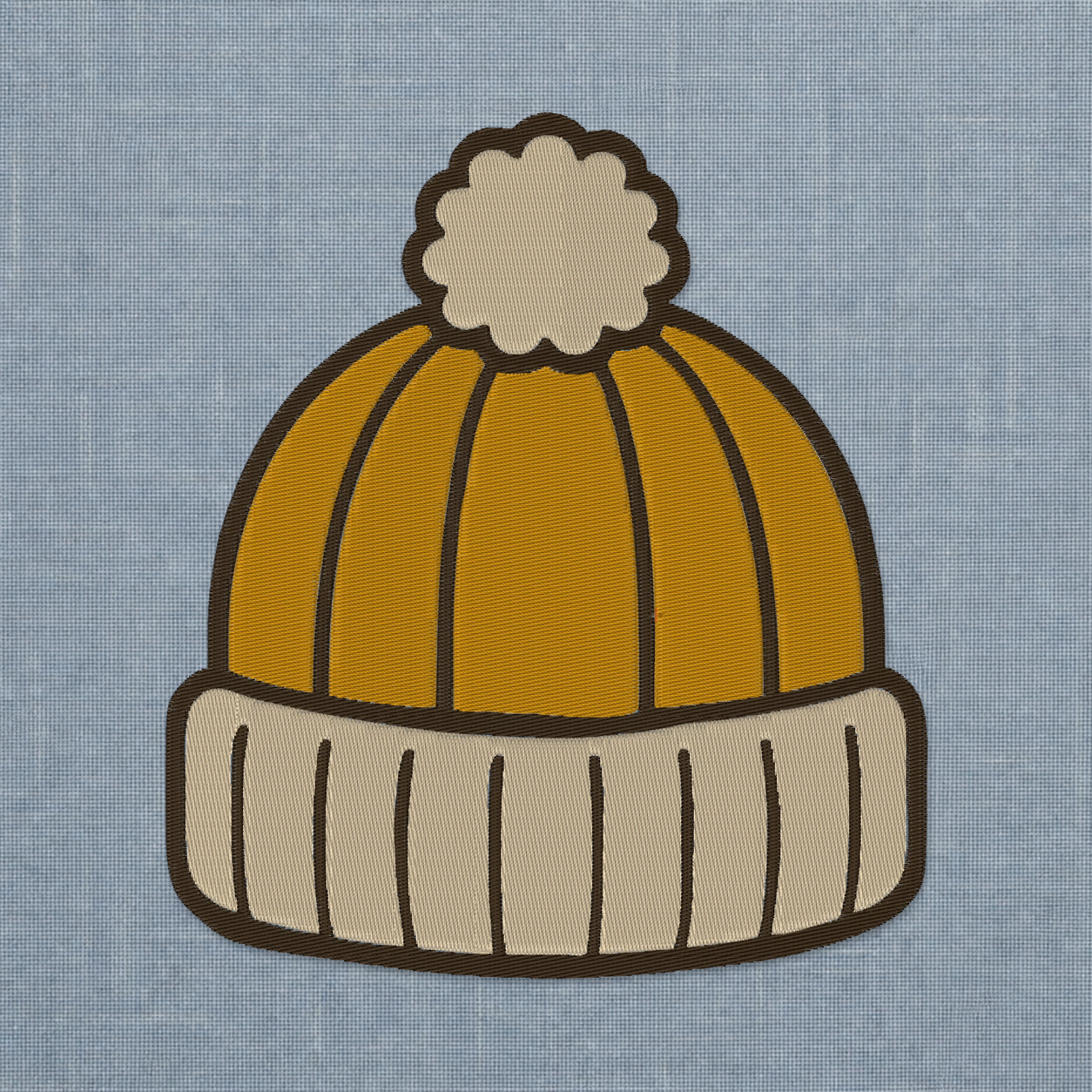 Autumn Knit Beanie machine embroidery design stitch preview
