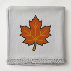 Autumn Maple Leaf machine embroidery design on blanket