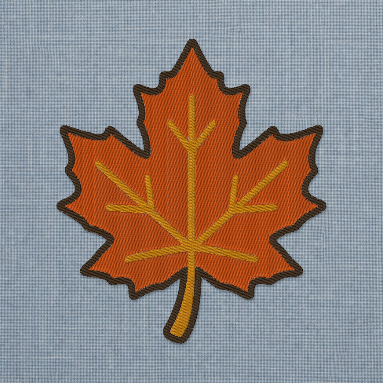 Autumn Maple Leaf machine embroidery design stitch preview