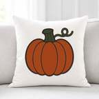 Autumn Pumpkin machine embroidery design on pillow
