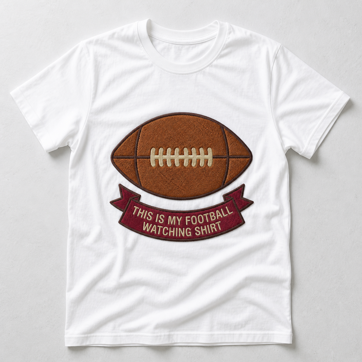 This Is My Football Watching Shirt on a white T-shirt