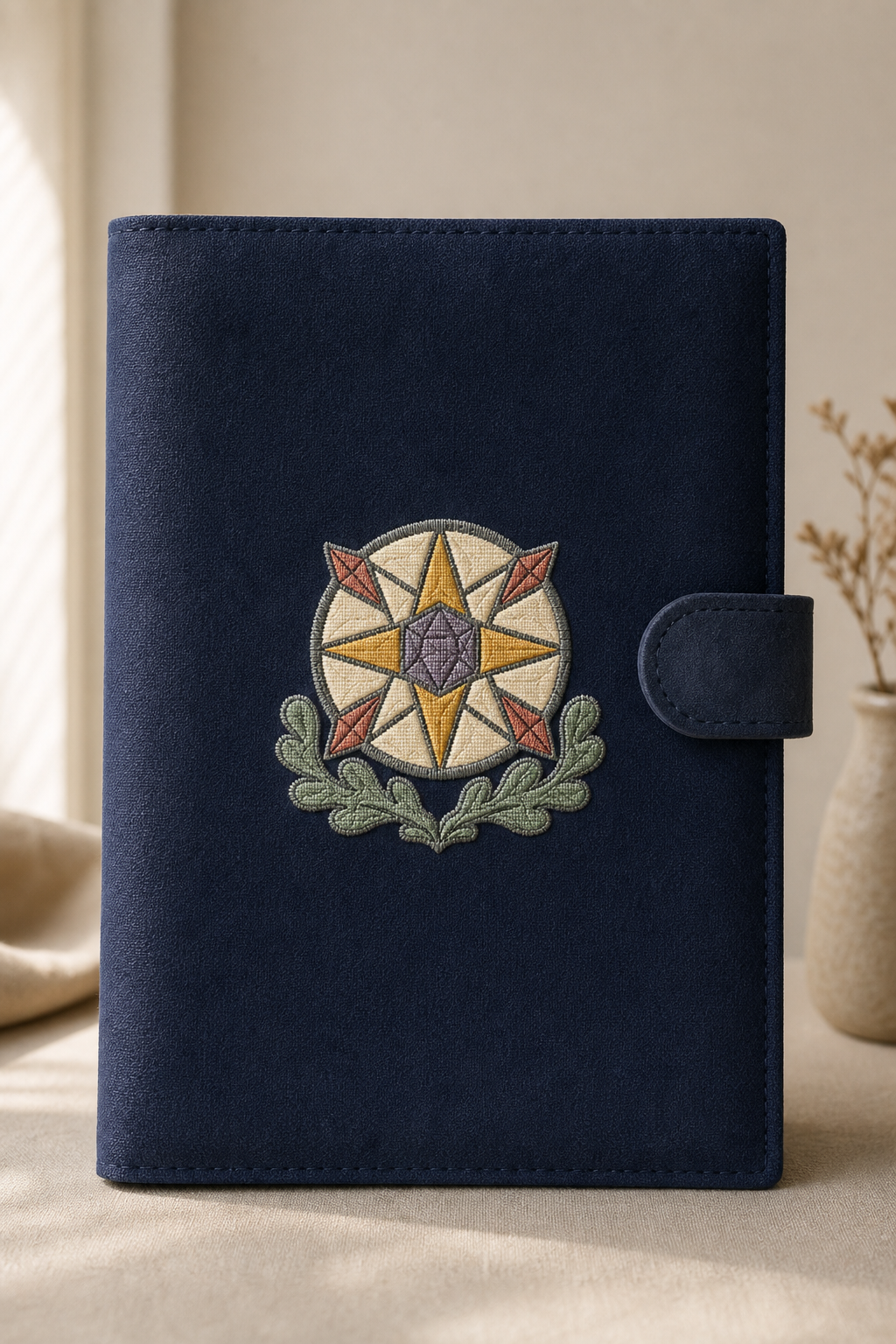 Gilded Quest Crystal Compass machine embroidery design product mockup