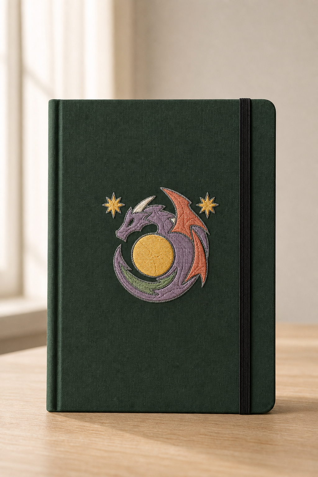 Gilded Quest Dragon Familiar machine embroidery design product mockup