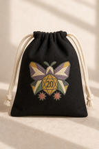 Gilded Quest Moth Dice machine embroidery design product mockup