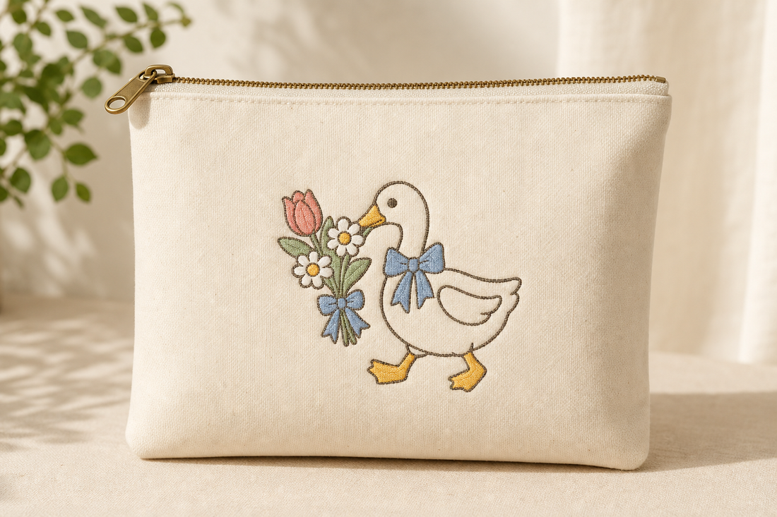 Goose Garden Bouquet Delivery Machine Embroidery Design, Instant Download product mockup