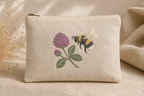 Tiny Field Guide Bumblebee and Red Clover Machine Embroidery Design, Instant Download product mockup