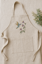 Tiny Field Guide Hummingbird and Honeysuckle Machine Embroidery Design, Instant Download product mockup