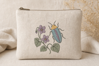 Tiny Field Guide Jewel Beetle and Woodland Violet Machine Embroidery Design, Instant Download product mockup
