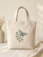 Tiny Field Guide Swallowtail and Maidenhair Fern Machine Embroidery Design, Instant Download product mockup